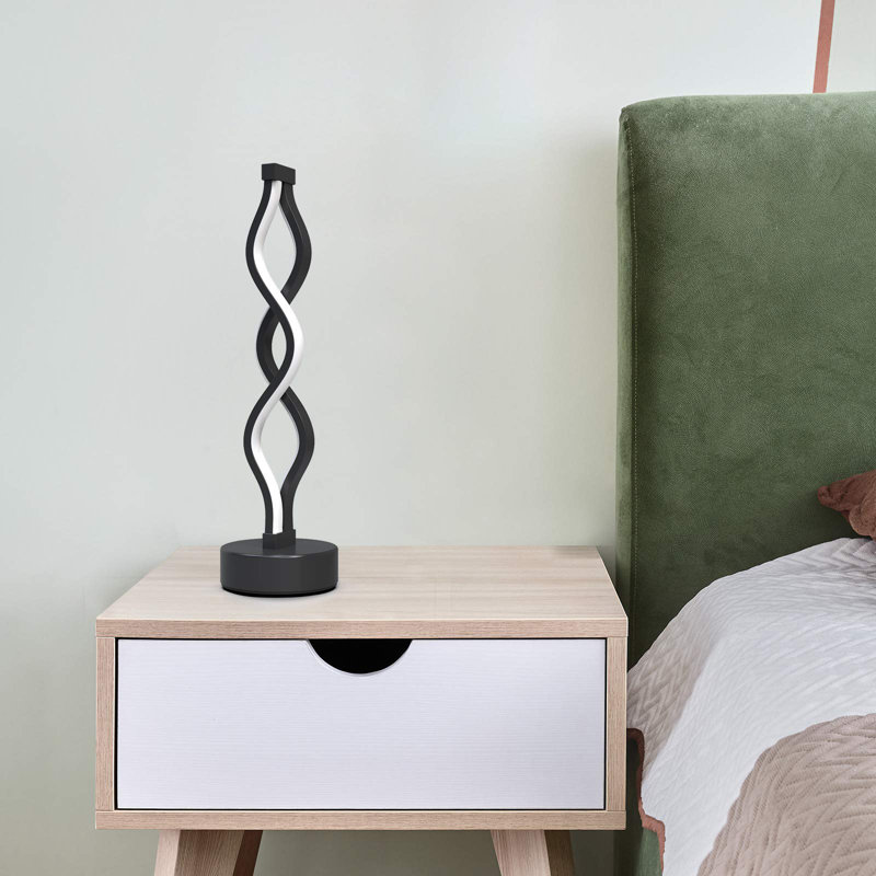 Lampe fantaisie en métal Nicolaus, Noir