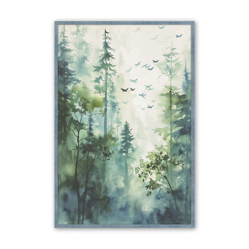 «Serene Forest In Flight II», Ciel électrique, H 11,25 po x l 9,25 po x P 1,25 po