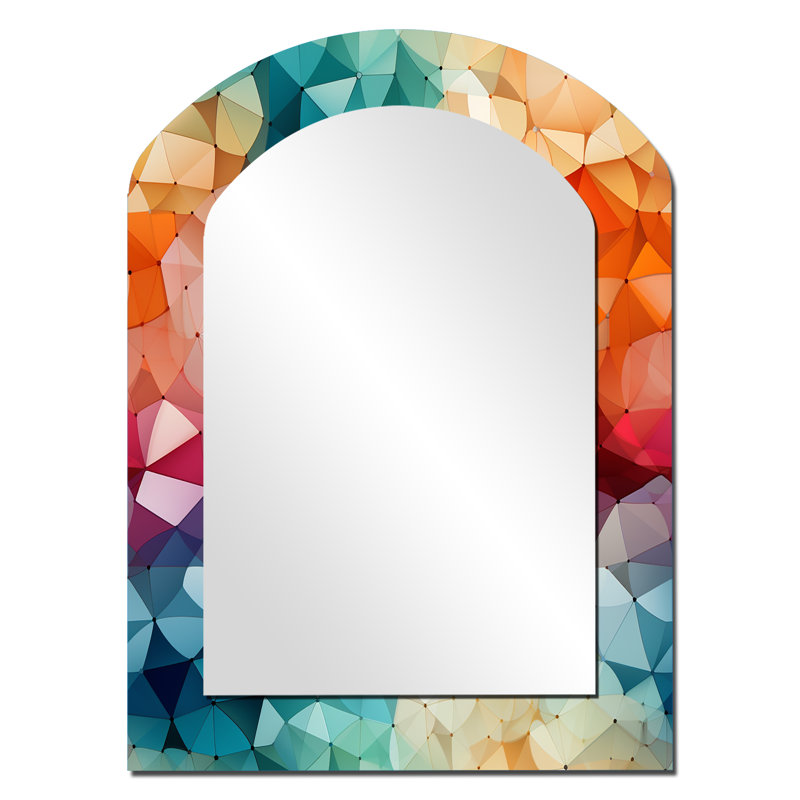 Miroir mural multicolore multicolore, 34 po x 25 po
