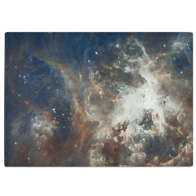 Tempered Glass Universe in Abstract Vol.35 in Abstract Chopping Board, 39 cm W x 28.5 cm L