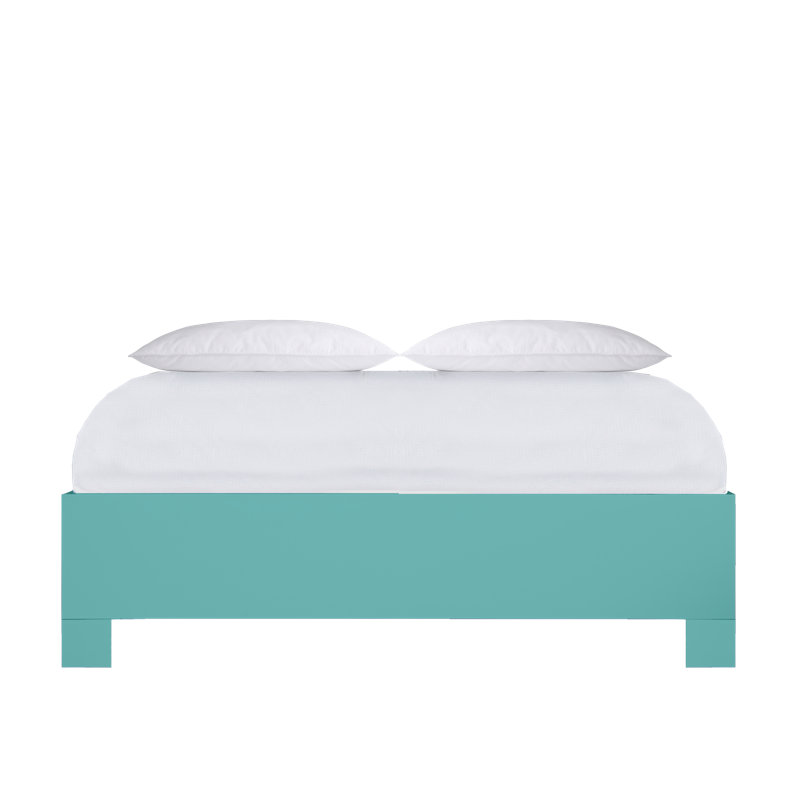 Silas Queen Standard Bed, Black, Queen, Turquoise