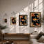 Goldfish in Motion Japandi - Framed Print-1450455531-1450455528