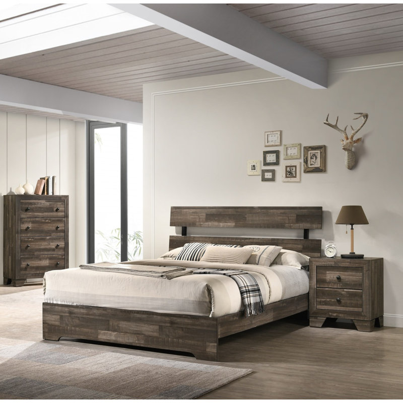 Mobilier de chambre à coucher 1pc, Brun rustique, Twin