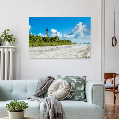 Lumière de l'île de Sanibel, parc de la plage du phare, île de Sanibel, Floride, États-Unis, architecture contemporaine, art mural plage