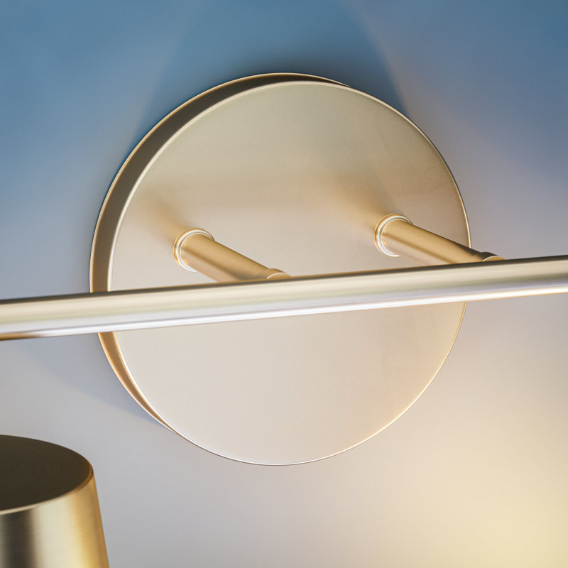 Éclairage pour salle de bain à 2 lumières à intensité variable Kaylin, Laiton antique