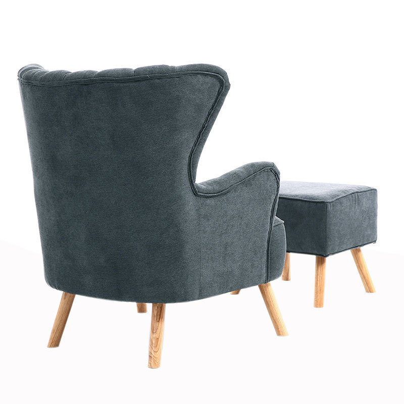 Parkison Upholstered Armchair with Footstool