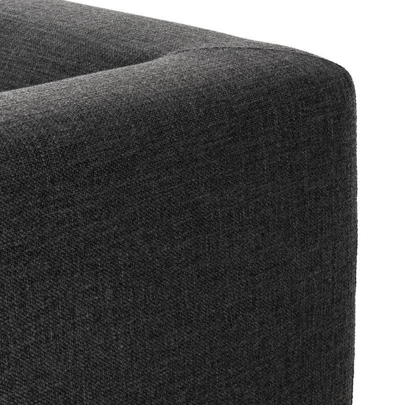 Lawndale Chaise Sectional, Left Hand Facing, Saxon Charcoal Polyester Blend