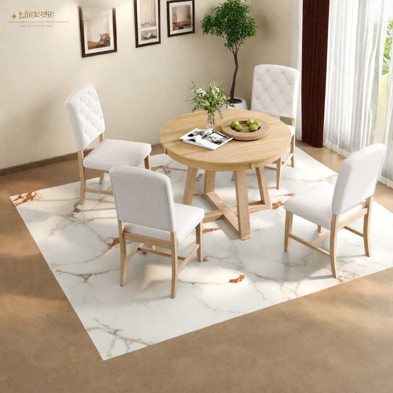 Extendable Wood Dining Table Sets(must Include Both Table And Chair)