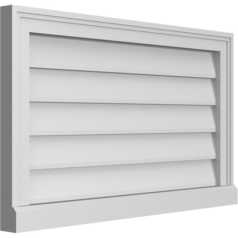 Cadre de seuil Brickmould, brun clair apprêté, H 18 po x l 30 po x P 2 po