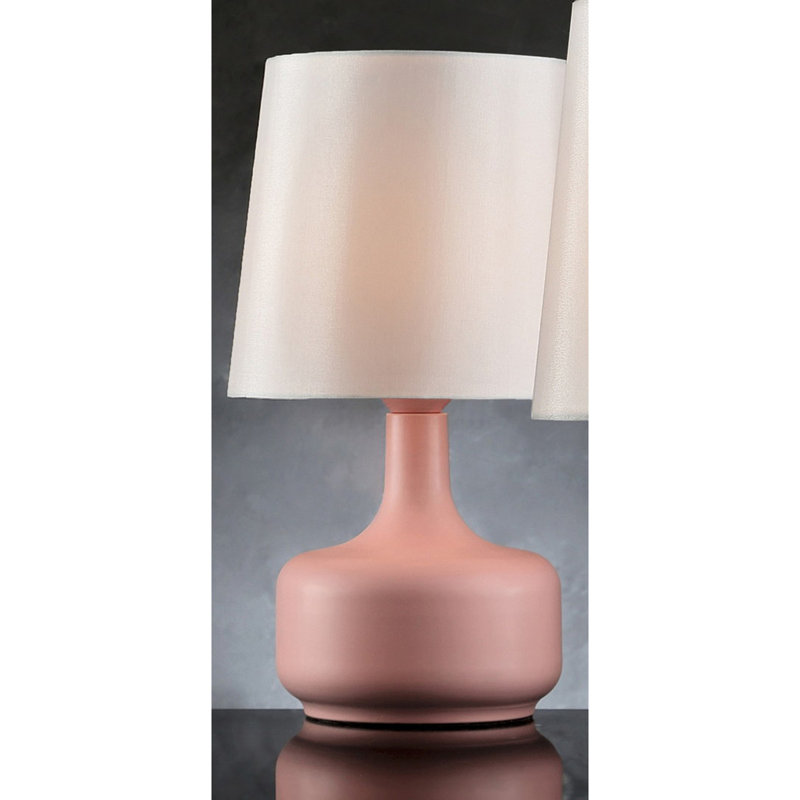 Lampe de chevet 17 po Dedrek, Rose mat