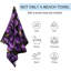 Serviette de plage mauve à motif floral, serviette de plage légère en microfibre à séchage rapide sans sable pour piscine, plage, douche, source chaude, yoga, voyage, 36 x 72 po