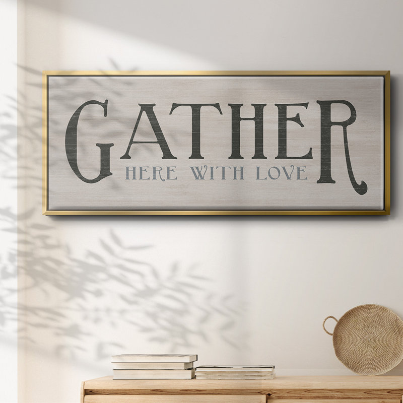 «Gather With Love», toile encadrée, H 8 po x l 20 po