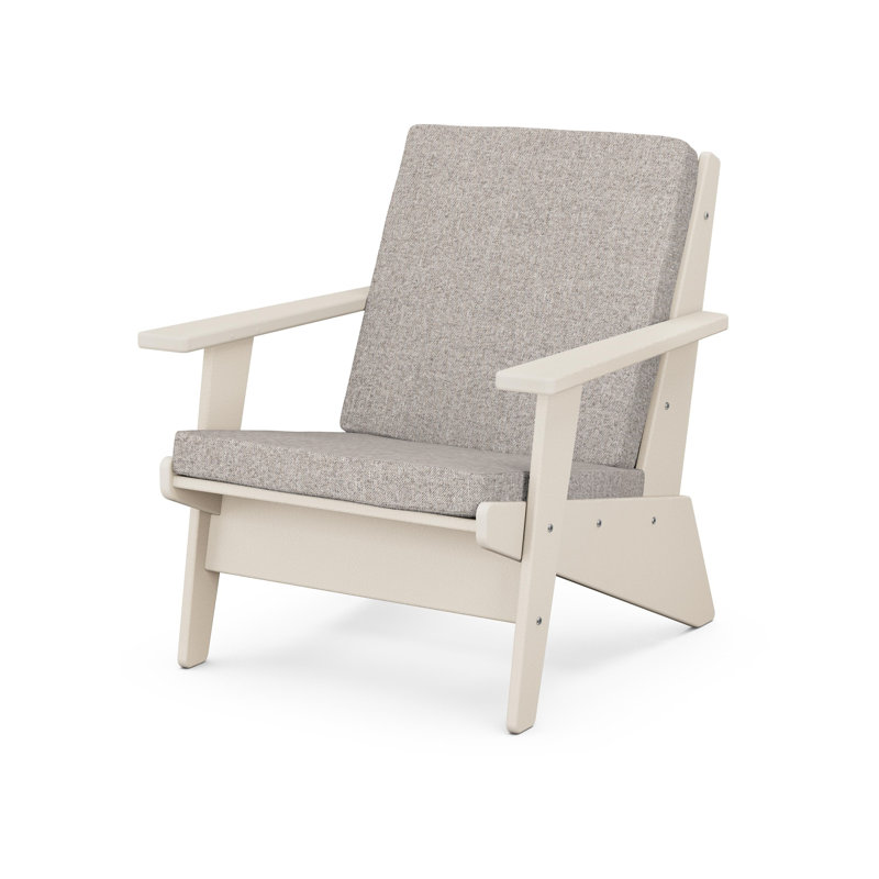 Riviera Modern Lounge Chair, Natural Linen, Sand