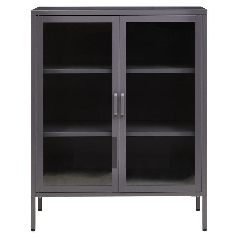 Juwaun 2 -Door 2 -Shelf, Grey