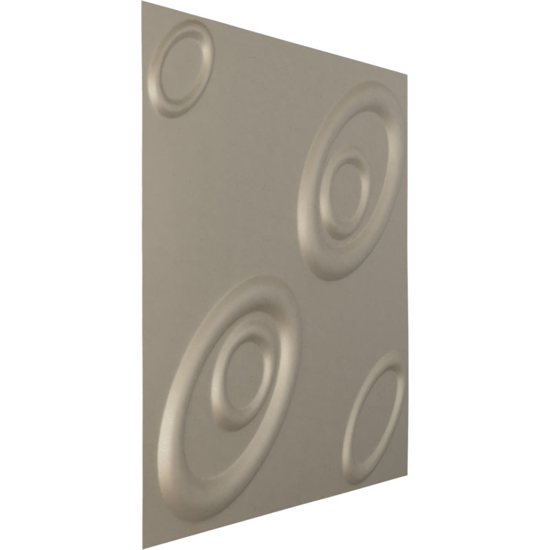 L 19 5/8 po x H 19 5/8 po Panneau mural décoratif 3D EnduraWall Maria, argent métallique (couvre 2,67 pieds carrés)