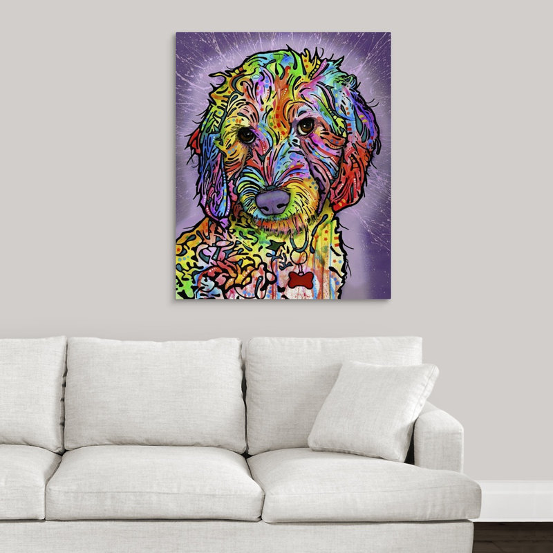 « caniche doux », reproduction, Toile, H 20 po x l 16 po x P 1,5 po