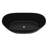 65 Inch Solid Surface Black Matte Freestanding Oval Bathtub, One - Piece For Space Saving And In Bathrooms Finish, Suitable Family Hotel Bathroom Renovations