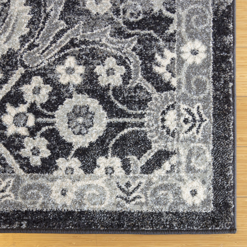 Tapis ikat gris / beige Elyse, Rectangle 5 pi 3 po x 7 pi