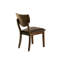 Ensemble de chaises d'appoint 2 pièces rembourrées en tissu de bois massif pour salle à manger