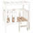 vidaXL Dog Bed White Solid Pine Wood Medium Sturdy Dog Bed Rectangle-1065190943-1065190942