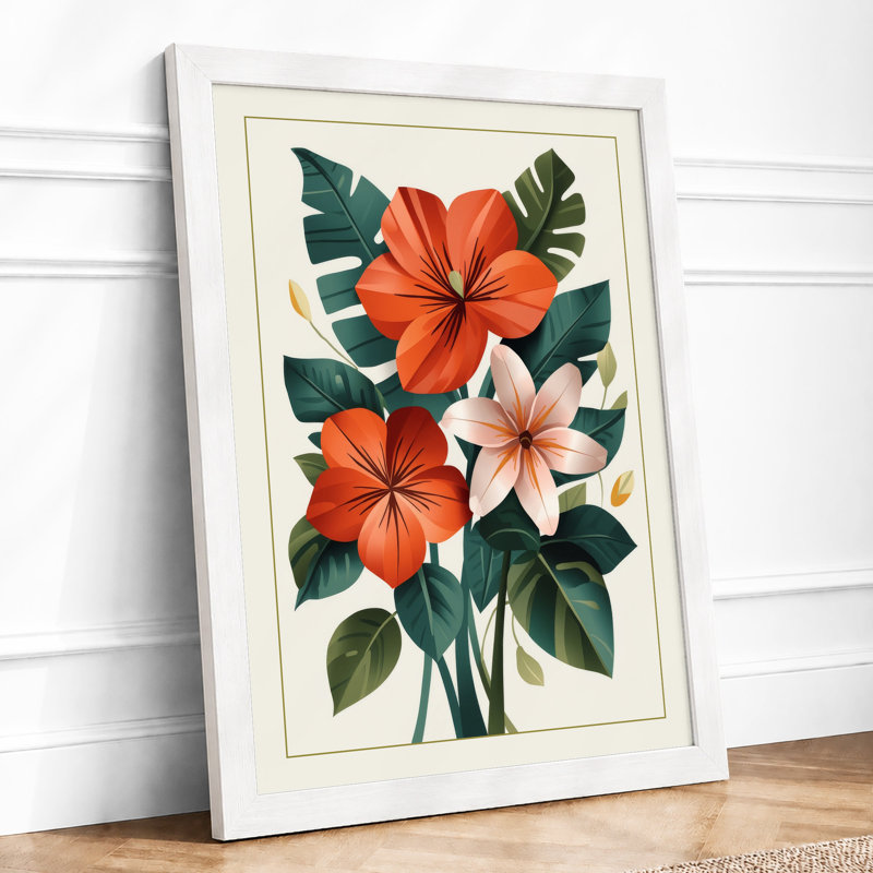 Arrangement Botanical - Framed Print, A2 - 59.4 x 42.0 cm, White