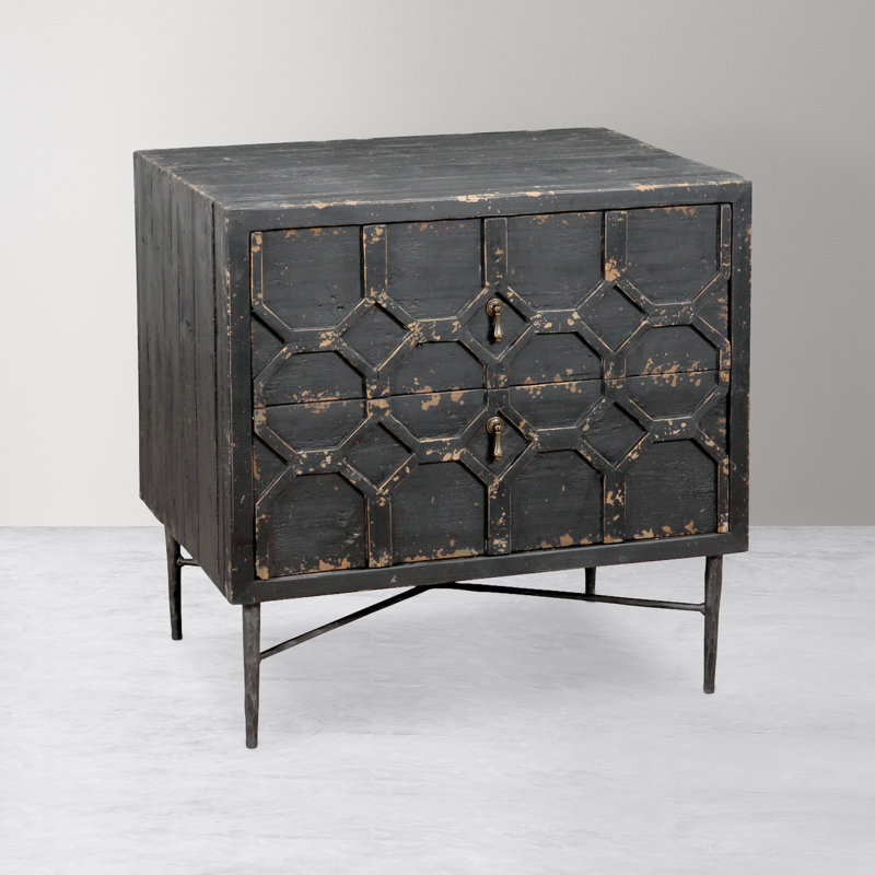 Table de chevet 2 tiroirs