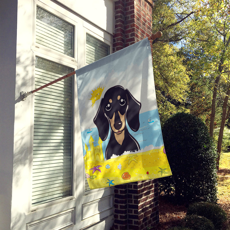 Drapeau de maison 40 po x 28 po Batchelder, Teckel à poil court