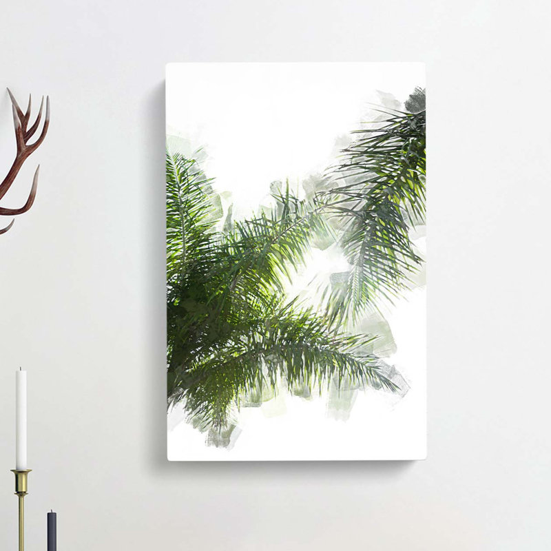 Maspalomas Palm Tree Fronds In Abstract - Wrapped Canvas, 60cm H x 40cm W x 3cm D