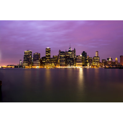 Beautiful Manhattan Skyline by ErikaHinostroza - Wrapped Canvas Print
