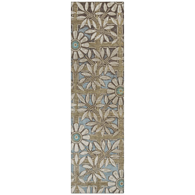 Machine Washable Indoor/Outdoor Chantille ACN2775 Floral Rug