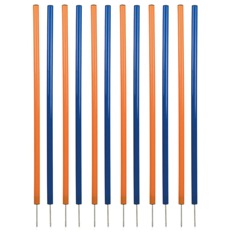 TRIXIE Portable Dog Agility Slalom Set with Steel Spikes