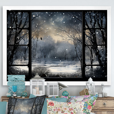 «Midnight Gothic Winter Winter View I - Winter Landscape», art mural