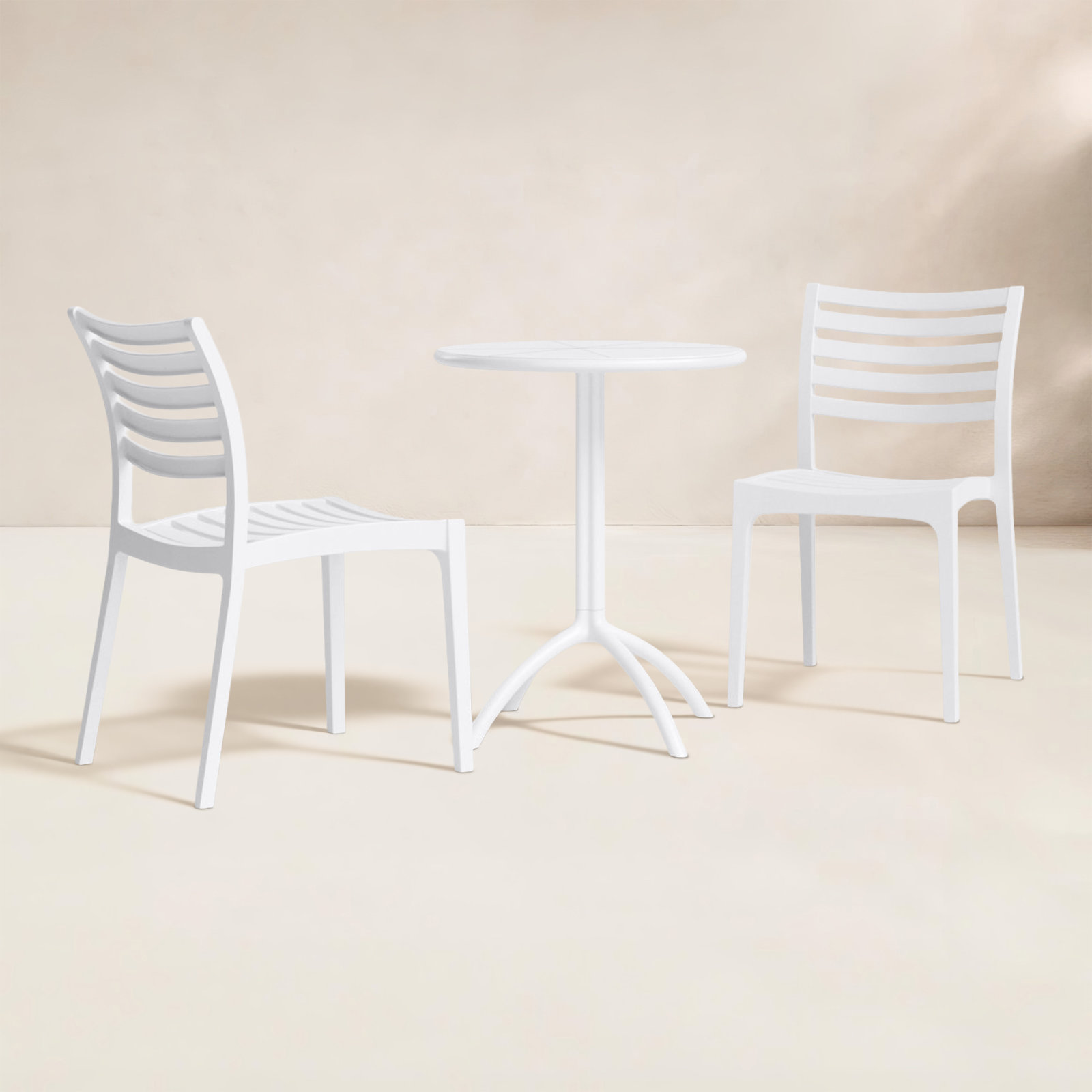 Jacinta 24" Patio Bistro Set, White