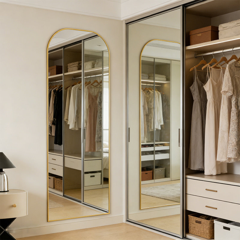 Full Length Mirror, Mirror Full Length With Stand, Floor Mirror With Aluminum Alloy Frame For Bedroom Living Room Entryway Vanity Room