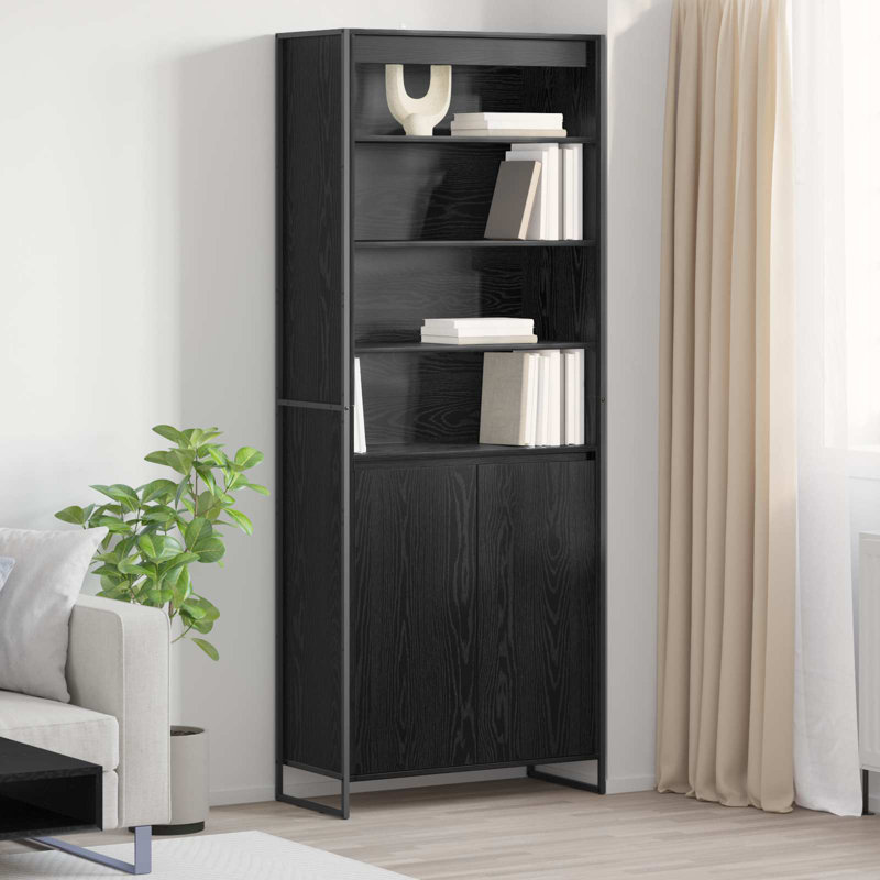  Tall Cabinets 2 Pcs Grey Sonoma 79 X 36 X 300 Cm, Black Oak