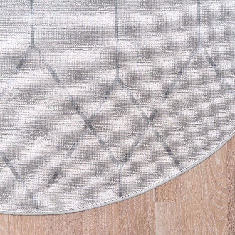 Eshin Geometric Indoor Rug, Oval 5'3" x 8'