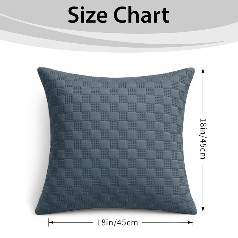 Aspire Homeware Embossed Square Velvet Cushion Covers, NAVY, Pack of 2