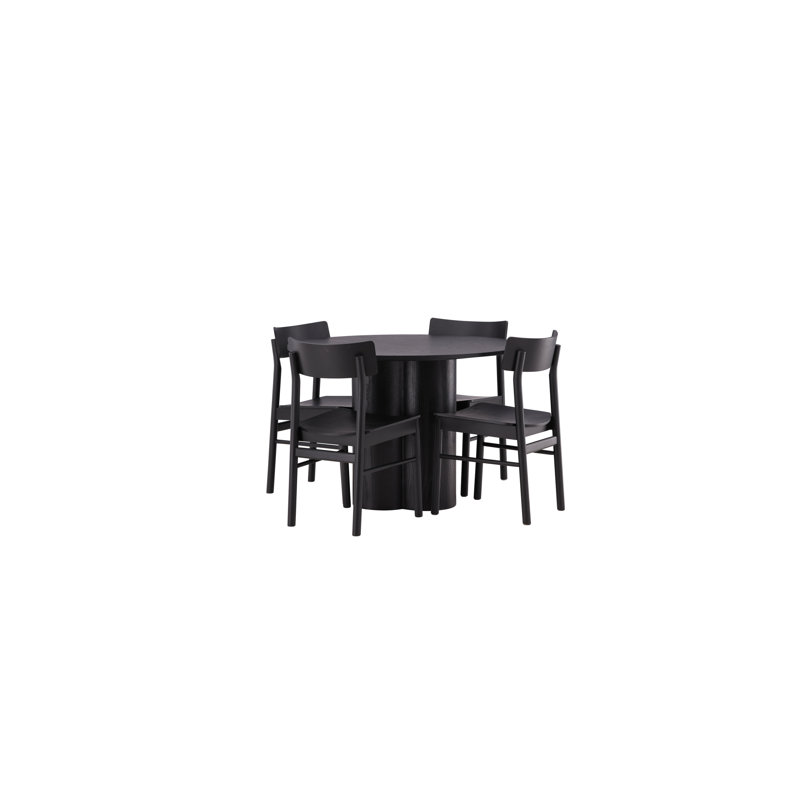 Ensley 4 - Person Dining Set, Black