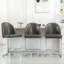 Maoz 26" Upholstered Faux Leather Counter Stool with Metal Frame-632032089-632032094