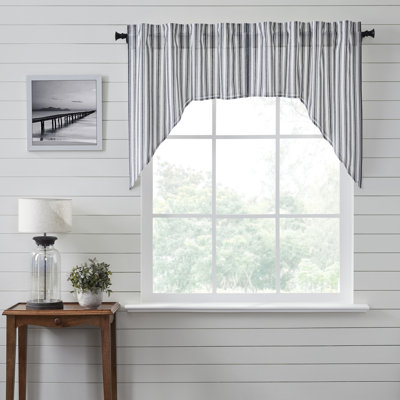 Sawyer Mill Cotton Striped Swag Window Valance