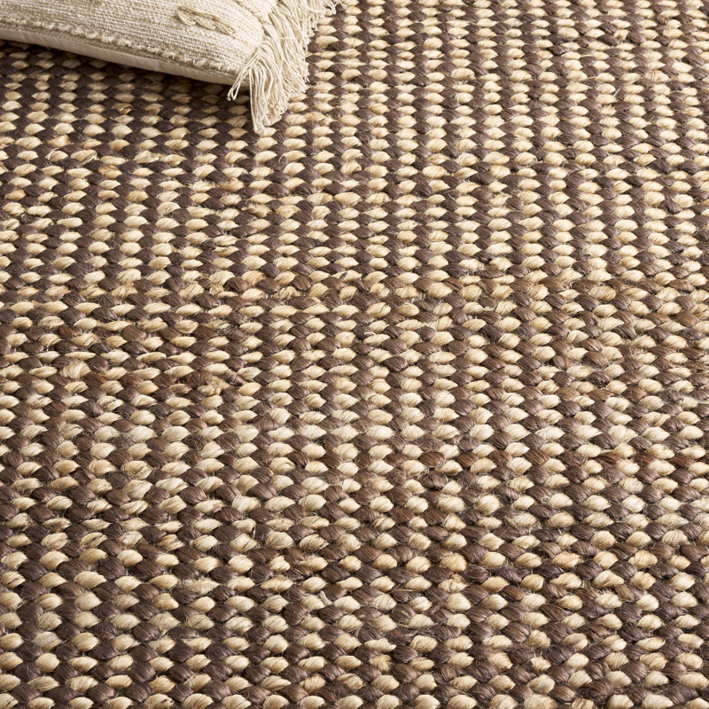 Natural Fiber Couture 110 Hand Woven 80% Jute; 20% Cotton No Pattern Rug, Square 2'