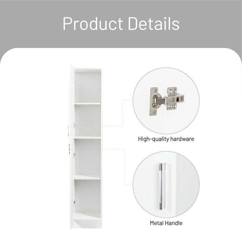 Burcet Bathroom Cabinet, White