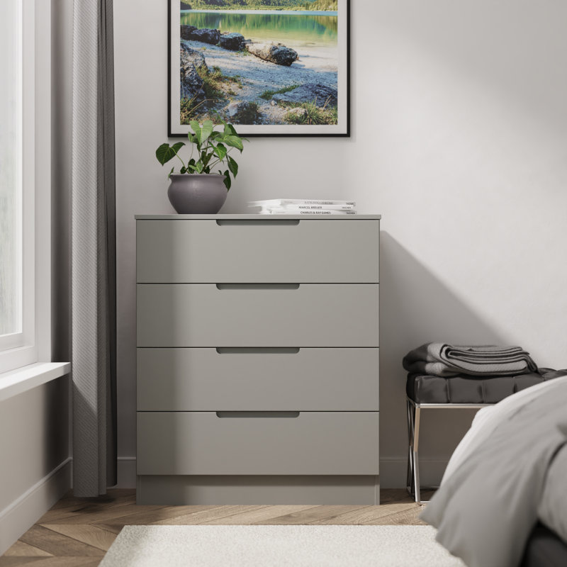 74cm W 4 - Drawer Chest of Drawers, Grey