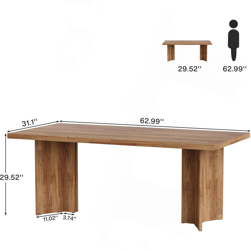Bureau de direction 63 po Farmhouse, Noyer brun