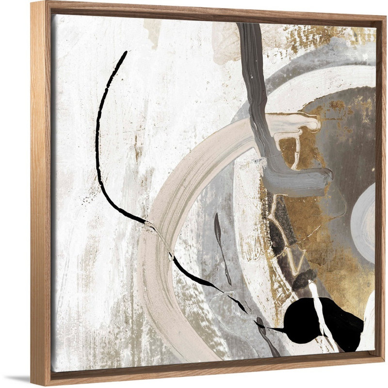Tangled II - reproduction d'art sur toile, Toile avec cadre flottant, H 21,25 po x l 21,25 po, Naturel