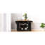 Rolling Kitchen Cart With Drop Leaf, 47" Wide Top & 2 Doors, Black Large Storage Island Beveled Edges 6 Drawers,-121077082