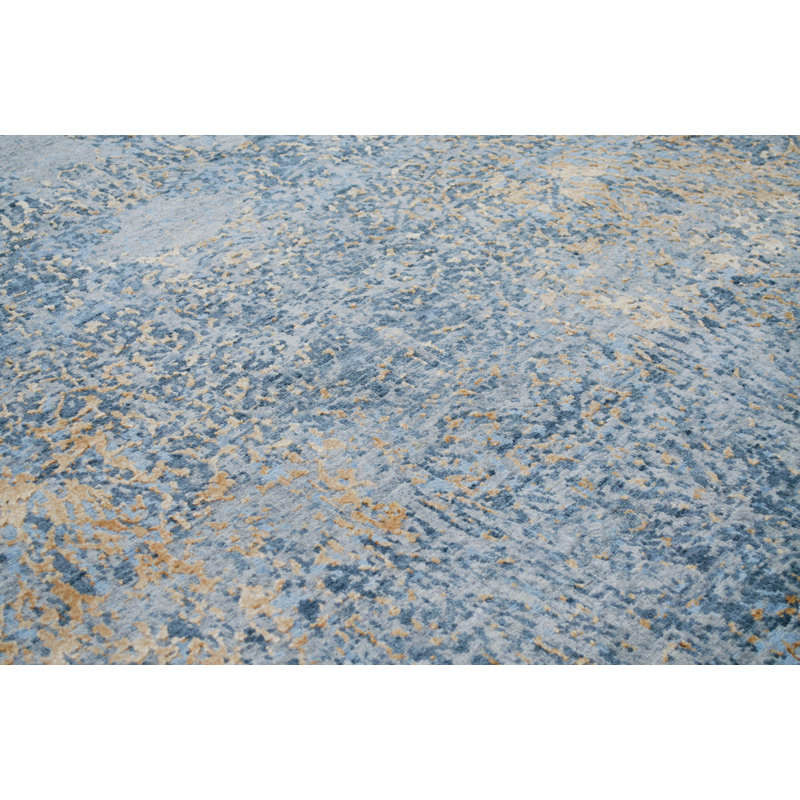 Pinnacle Hand Knotted Abstract Area Rug, Rectangle 9' x 12'