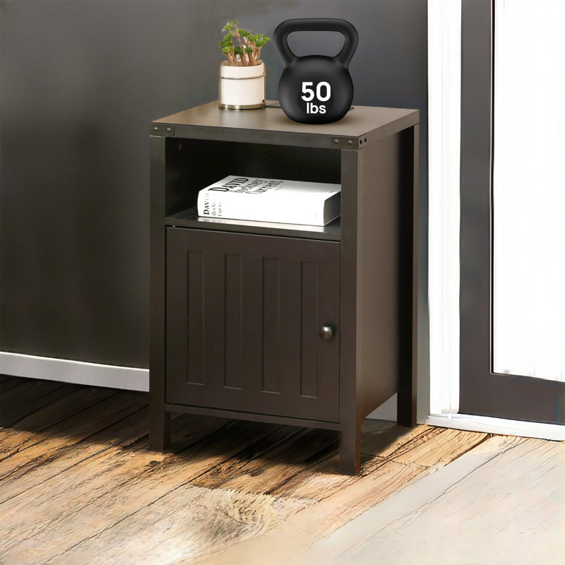 Table de chevet Tamworth, Noir mat