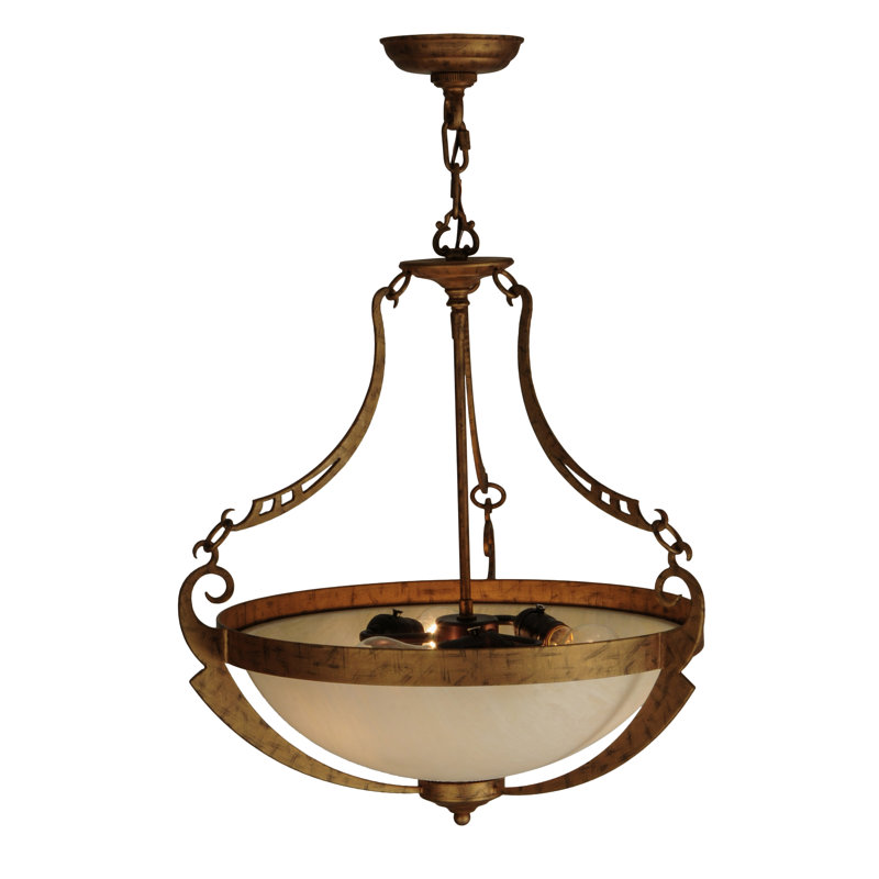 Luminaire suspendu bol 3 lumières unique