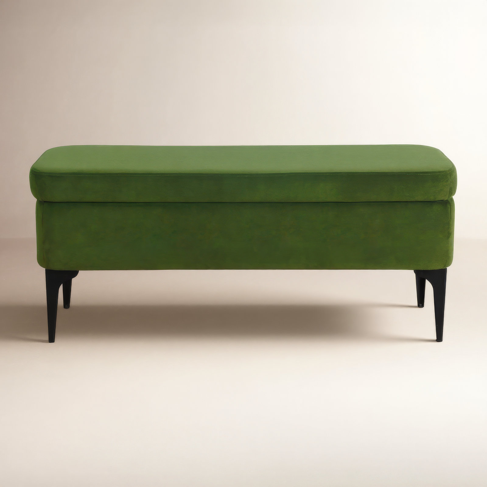 Ameelya 42" Velvet Bedroom Bench, Forest Green Velvet